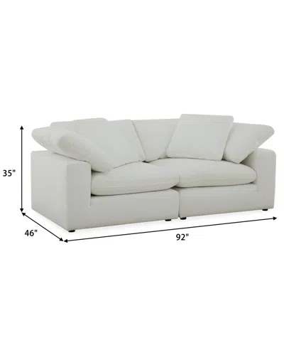 Macy's Furniture Fog 2-pc. Fabric Sofa Set In White
