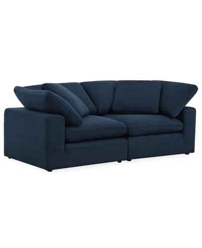 Macy's Furniture Fog 2-pc. Fabric Sofa Set In Blue