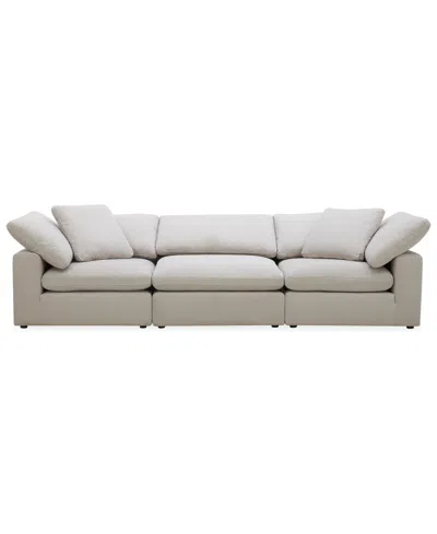 Macy's Furniture Fog 3-pc. Fabric Sofa Set In White