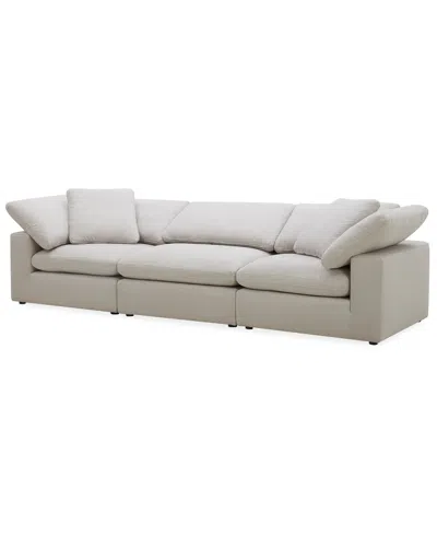 Macy's Furniture Fog 3-pc. Fabric Sofa Set In White