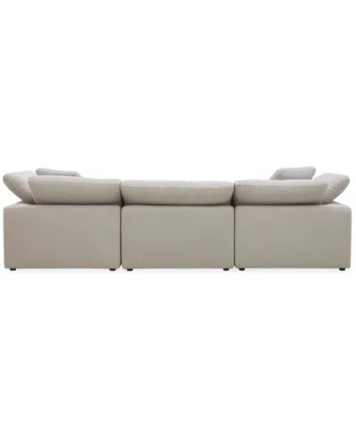 Macy's Furniture Fog 3-pc. Fabric Sofa Set In White