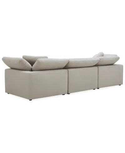 Macy's Furniture Fog 3-pc. Fabric Sofa Set In White
