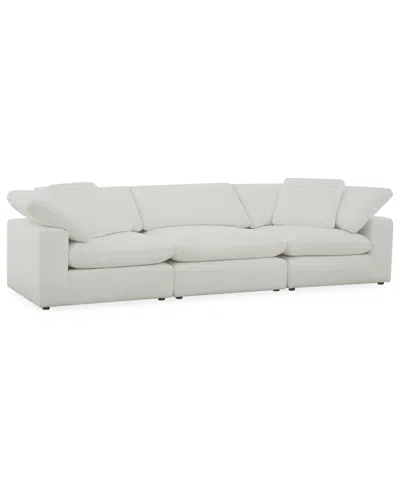 Macy's Furniture Fog 3-pc. Fabric Sofa Set In White