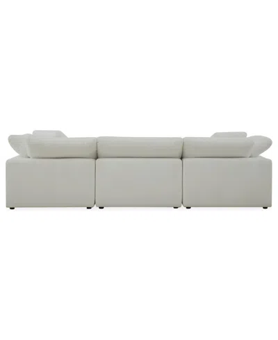 Macy's Furniture Fog 3-pc. Fabric Sofa Set In White