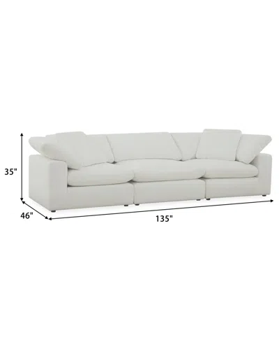 Macy's Furniture Fog 3-pc. Fabric Sofa Set In White