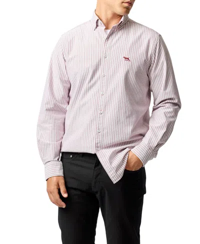Rodd & Gunn Long Sleeve Oxford Stripe 4 Of Shirt In Pink