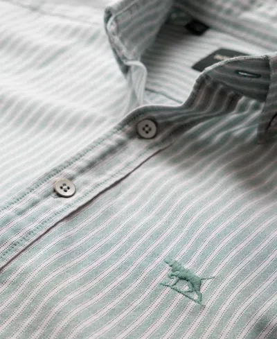 Rodd & Gunn Men's Gunn Oxford Stripe 4 Long Sleeve Shirt In White