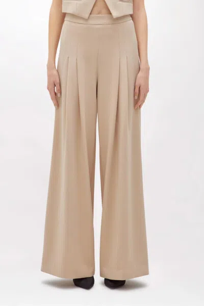 Blugirl Elastic Pleated Casual Pants In Nude