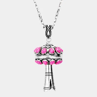 Fashnzfab Single Squash Blossom Pendant Necklace In Metallic