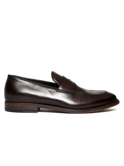 Fabrizio Silenzi Brown Calf Leather Moccasins In Brown