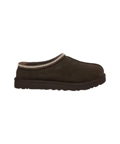 Ugg Tasman Cocoa-coloured Eather Slip-ons In Black