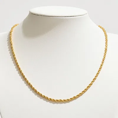 Fashnzfab Gold Dipped Rope Chain Necklace In Gold