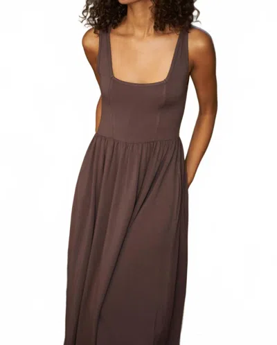 La Relaxed Effie Maxi Dress In Espresso In Brown