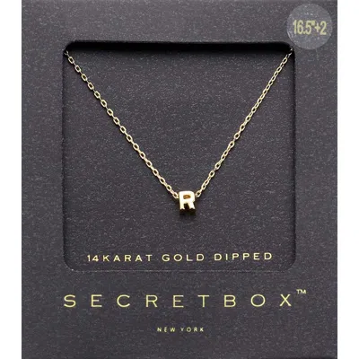 Fashnzfab -r- Secret Box _ 14k Gold Dipped Initial Monogram Pendant Necklace In Gold
