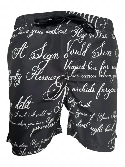 Ksubi Text-print Shorts In Black