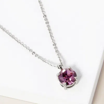 Fashnzfab June - Birthstone Pendant Necklace In Metallic