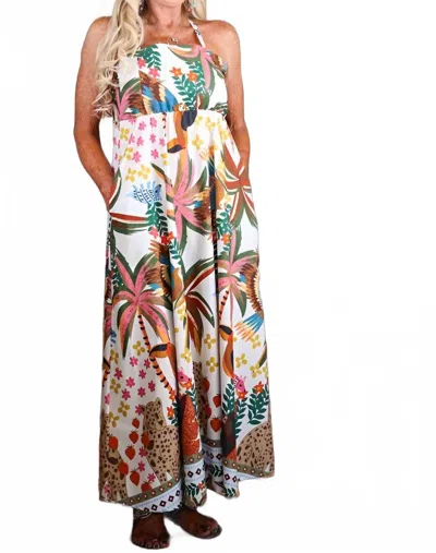 Zenara Toucan & Leopard Print Sundress In Multi In Multi