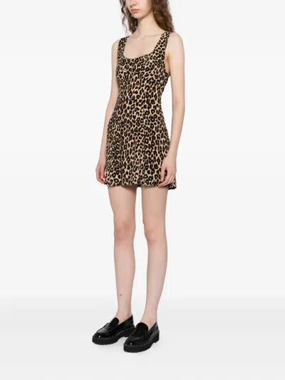 Reformation Cher Dress In Animal Print