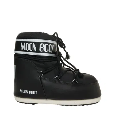 Moon Boot Black Icon Short Snow Boots In Black