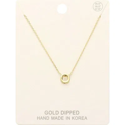 Fashnzfab -o- Gold Dipped Initial Monogram Metal Pendant Necklace In Gold