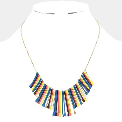 Fashnzfab Multi Color Statement Collar Necklace In Multi
