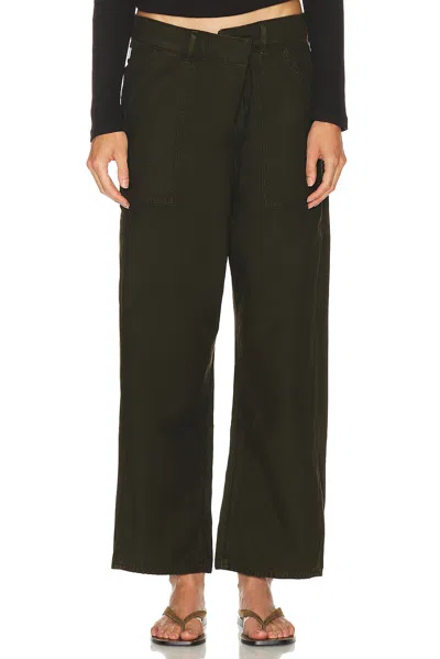 Citizen Of Humanity Ines Crop Utility Trouser In Green