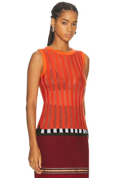 Christopher John Rogers Pleated Trim Shell Top In Multi