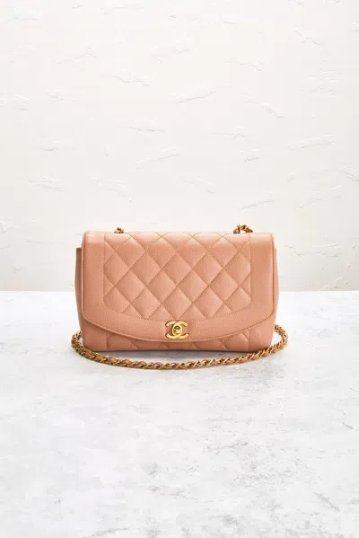 Pre-owned Chanel Vintage Diana Flap Bag In Pink