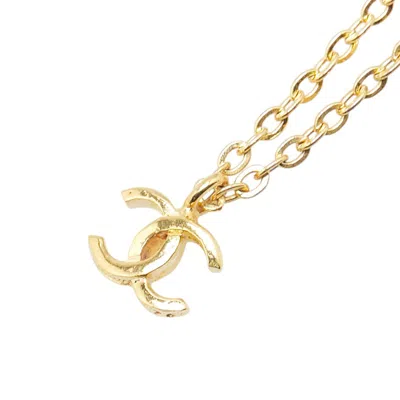 Pre-owned Chanel Coco Mark Gold Necklace