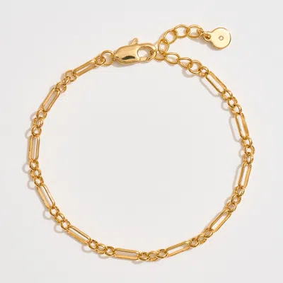 Fashnzfab Gold Dipped Double Link Chain Bracelet In Gold