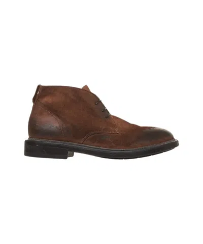 Moma Bristol' Suede Lace-up Shoes In Brown