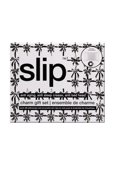 Slip Pure Silk Queen Gift Set With Lace Trim In Multi