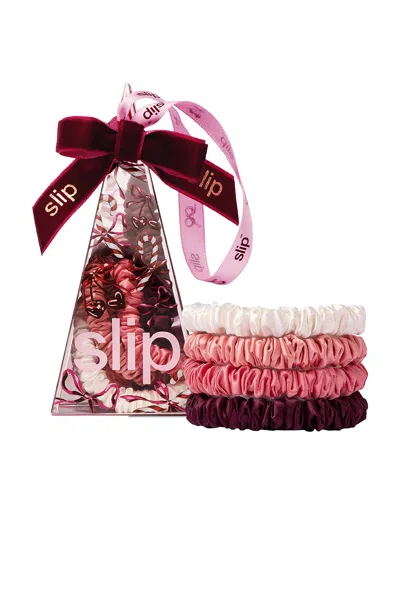 Slip Pure Silk Skinny Scrunchie Ornament Set Of 4 In Multi