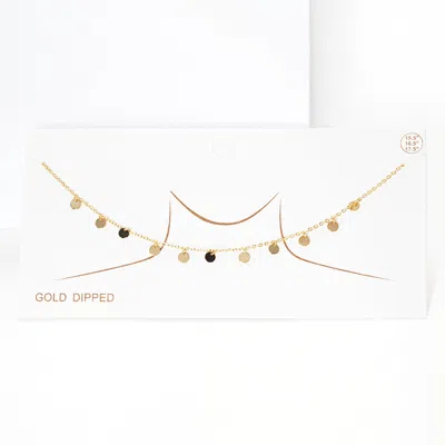 Fashnzfab Gold Dipped Bubble Drop Collar Necklace In Gold