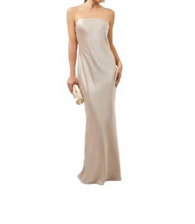 Sugarlips Francesca Strapless Dress In Beige In Neutral