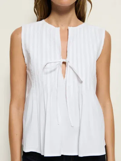 Nation Ltd Ali Tie Front Top In White In White