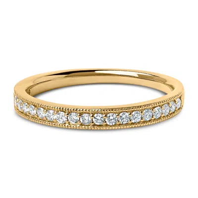 Haus Of Brilliance 14k Gold 1/4 Cttw Round Diamond Milgrain Wedding Band In Gold