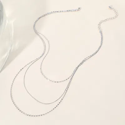 Fashnzfab Secret Box_triple Layered Metal Necklace In Multi