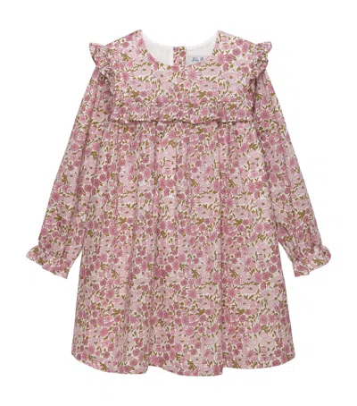 Trotters Cotton Ruffle Dress In Pink