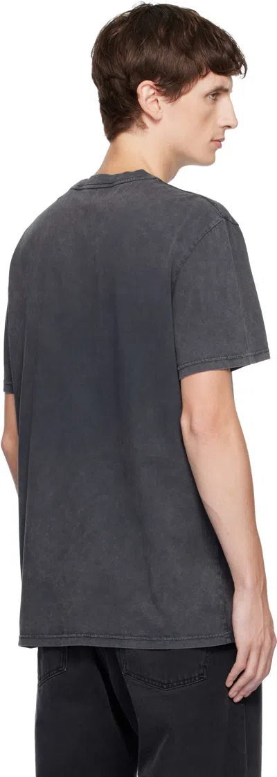 Isabel Marant Graphic Print Crewneck Short Sleeve T-shirt In Gray