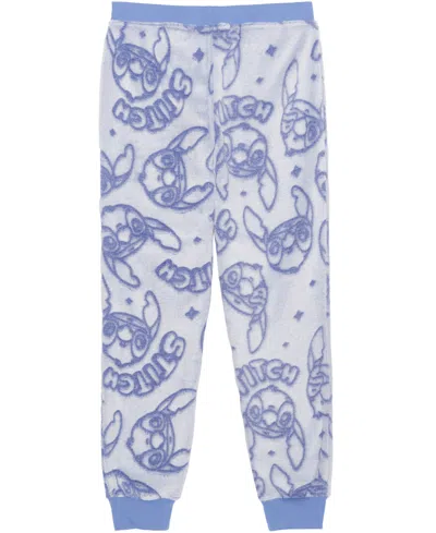 Disney Girls 7-14 Debossed Plush Jogger Pull-on Pants In Blue