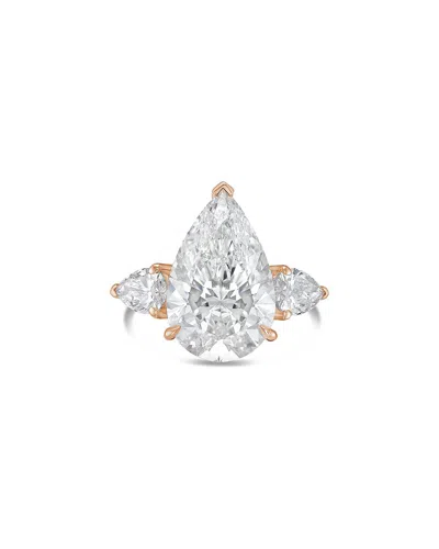 Diana M Lab Grown Diamonds 18k Rose Gold 13.50 Ct. Tw. Three-stone Ring In Gold