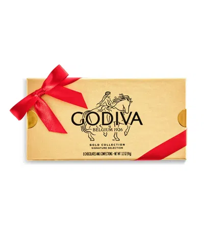 Godiva Assorted Chocolate Gift Box With Red Ribbon, 8 Pieces In Multi