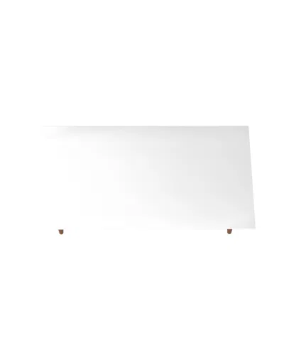 Manhattan Comfort Utopia 17.52" Wood Low Rectangle Coffee Table In White