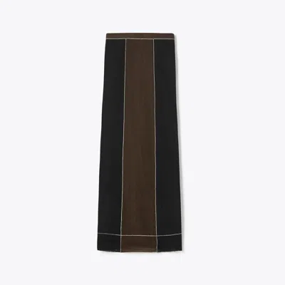 Tory Burch Panelled Midi Skirt In Multi