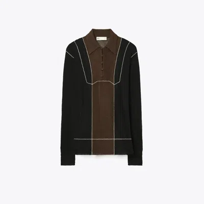 Tory Burch Colorblock Wool Pullover In Multi