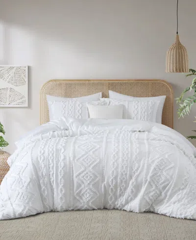 Stratford Park Aluma Geometric 3-pc. Comforter Set, Full In White
