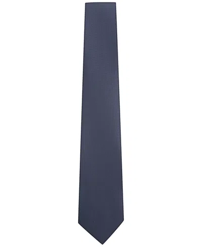 Tom Baine Men's Classic Micro Grid Tie In Blue