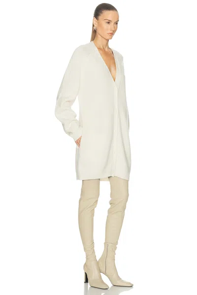 Lapointe Organic Cashmere Oversized Raglan Cardigan In White