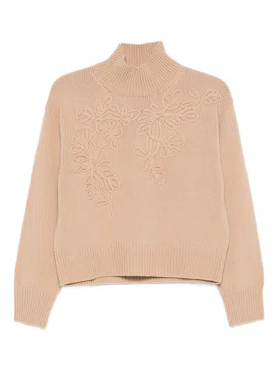 Ermanno Turtle-neck Sweater In Neutral